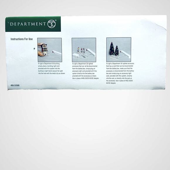 Department 56 Building Accessories Lighting Sys 56.53500 And 3 Cord Set 56.53598 - Picture 3 of 13